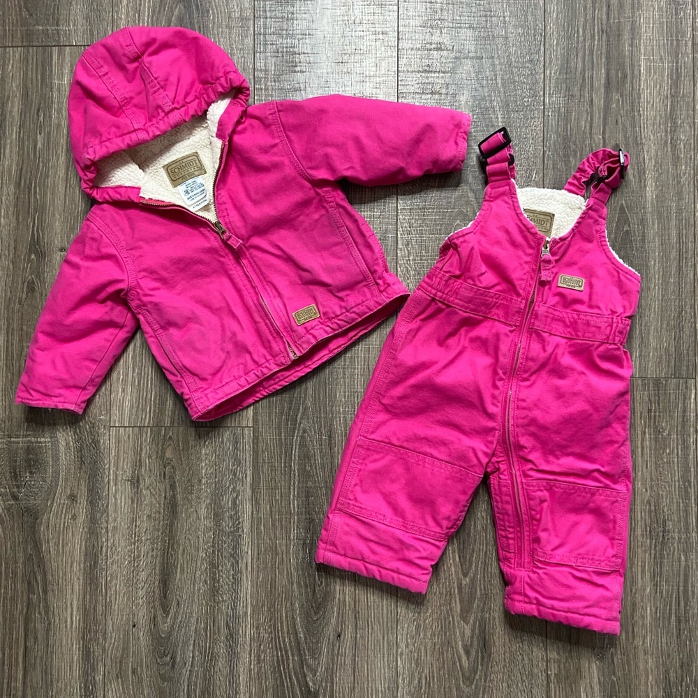 C.E. Schmidt Workwear for Kids pink snowsuit size 12 months